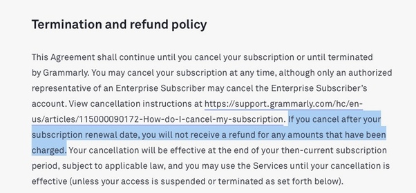 how to get grammarly refund